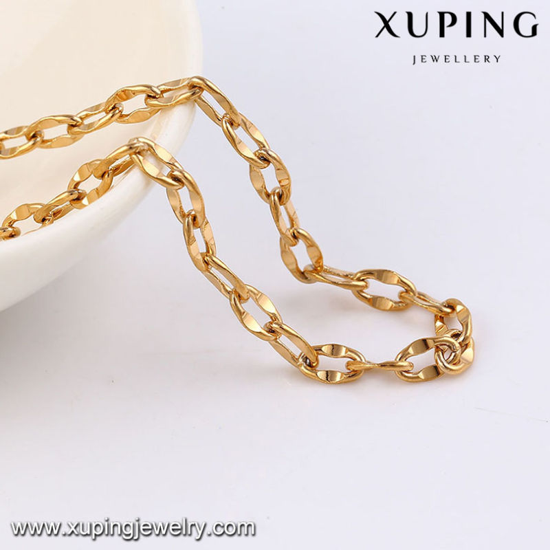 42944 Fashion Cool Sample 18k Gold-Plated Alloy Copper Imitation Jewelry Chain Necklace