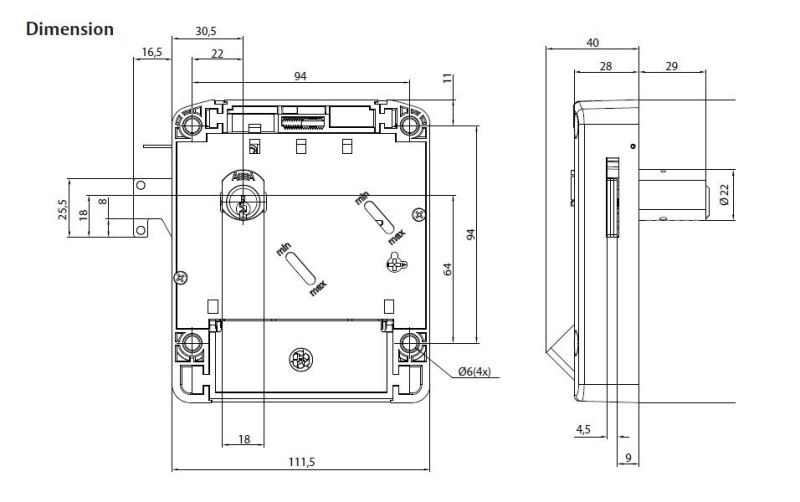 Coin-Operated Lock, Supermarket Cabinet Lock, Furniture Lock (AL2105)