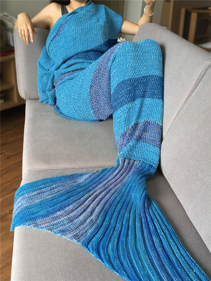 Adult Size Wearable Coral Fleece Mermaid Tail Blanket