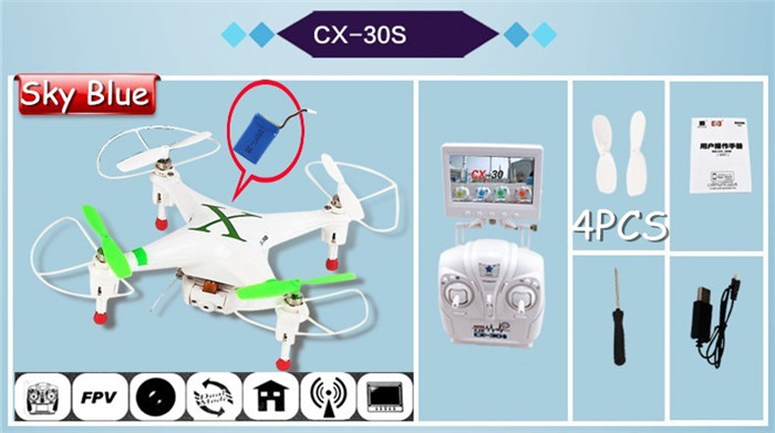 Cheerson Cx-30s WiFi Camera Quadcopter Fpv Drone for iPhone Android Control Real Time Video 10217695