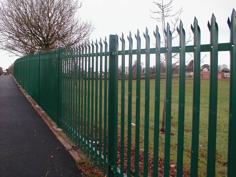 Galvanized Powder Coated Steel Security Palisade Fence Panels