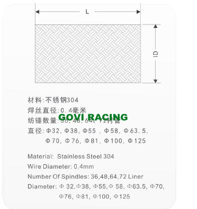 Auto Exhaust Flexible Pipe with Inter -Locked Hose / Braid Shape