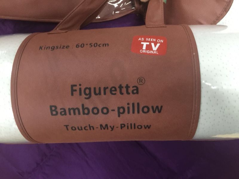 Memory Foam Bamboo Pillow in Roll Bag