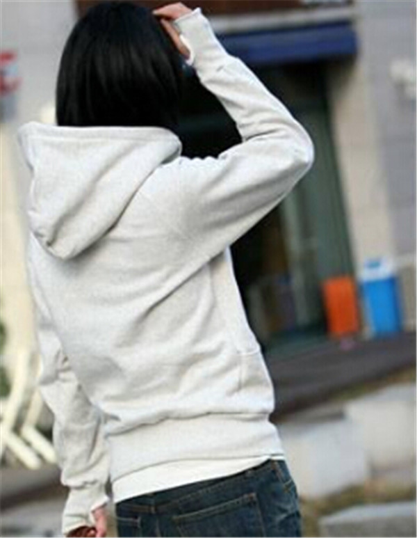 New Women Casual Loose Hooded Cotton Hoodie for Ladies (50190)