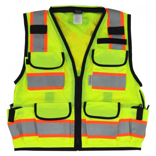 12 Pocket Style Hi Vis Reflective Tape Safety Vest