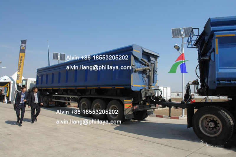 3+2+3 Axles Side Tipper Coal Transport Semi Trailer 100t