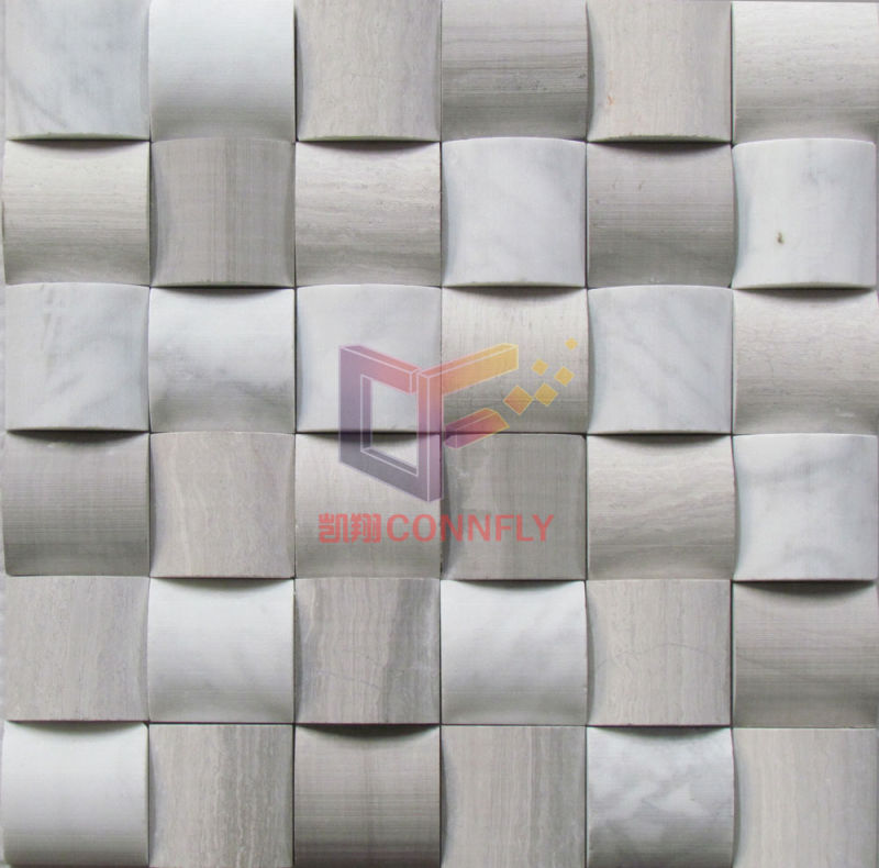 White Stone Wall Decoration Marble Mosaic (CFS897)