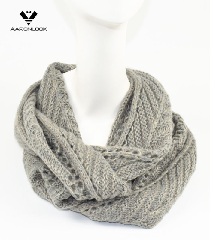 Fashion Winter Herringbone Pattern Jacquard Knitted Neck Warmer