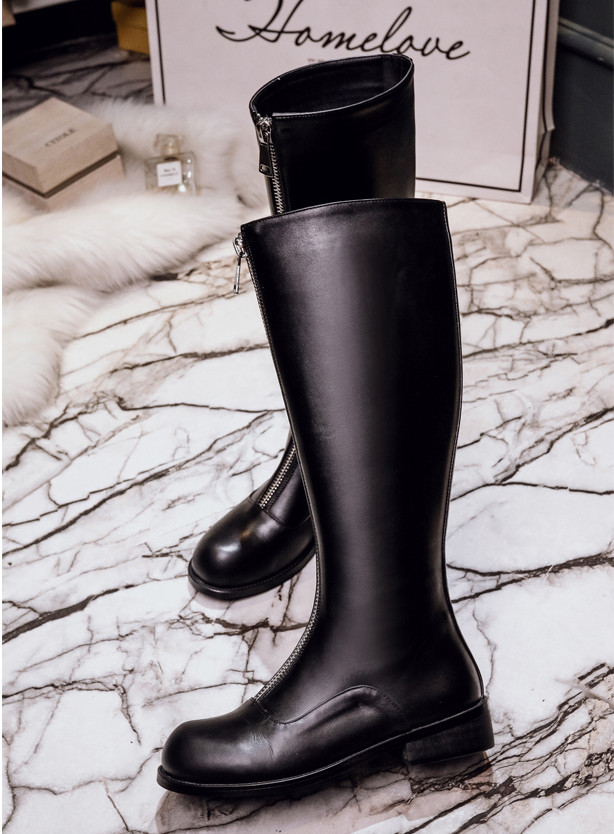 New Arrival Knee-High Fashion Boots with Double Zipper (YX-1)