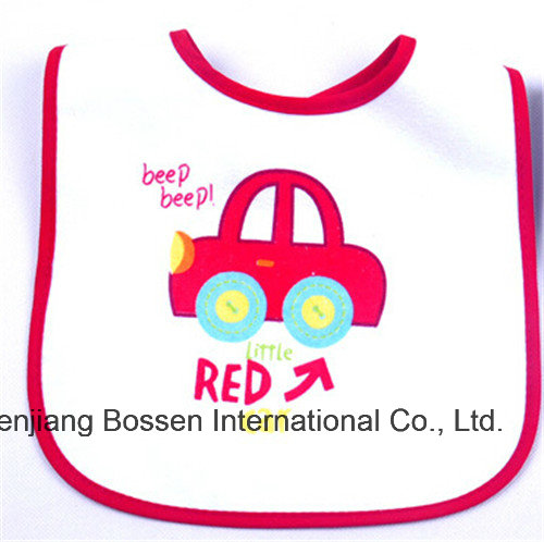 Custom Made Cartoon Printed Cotton Terry Customized Promotional Baby Bib