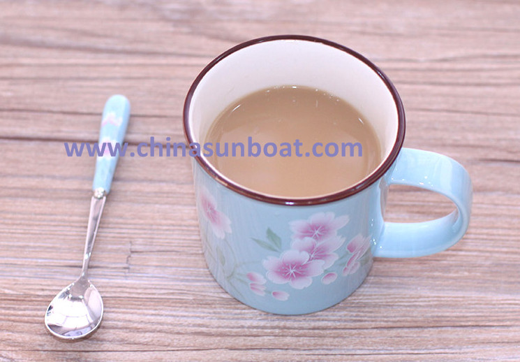Sunboat Japanese Sakura Vintage Coffee Cup Milk Cup Enamel Cup Enamel Mug Cup