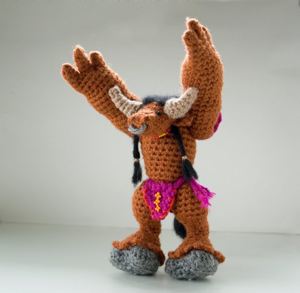 Wow Warcraft Plush Stuffed Hand Crochet Amigurumi Knit Doll Toy