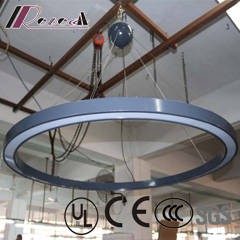 Graphite Gray Lacquered Round Ceiling Light with LED Strip