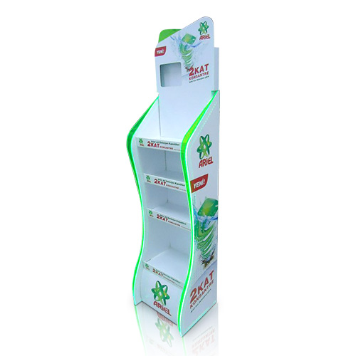 Store Cardboard Display Shelf, Advertising Paper Display Stand