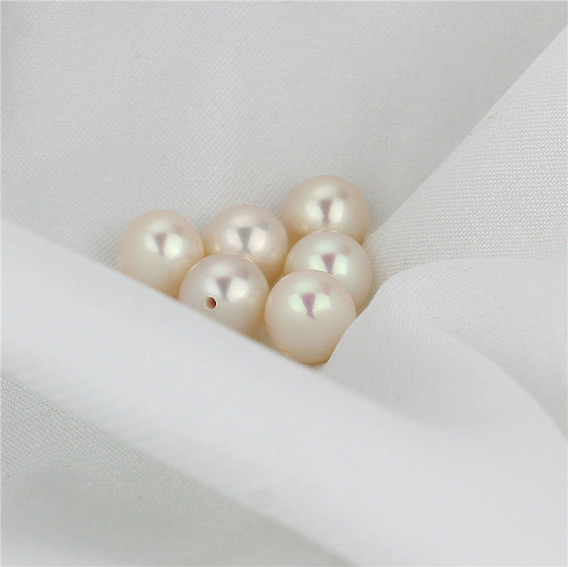 Snh White Natural Half-Drilled Wholesale Loose Pearls