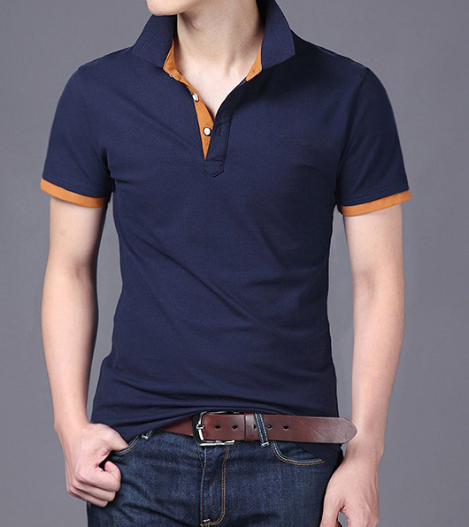 Fitted Fashion Plain Cotton Custom Wholesale Men Polo T Shirt