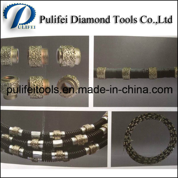 Electroplated Brazed Sintered Diamond Wire Beads for Cutting Rope