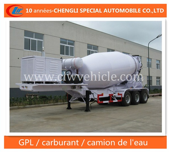 14cbm Betonniere Semi-Remorque 3essieux Concrete Mixer