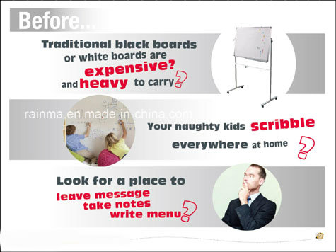 Sticky Magic Black and Whiteboard for Home and Office