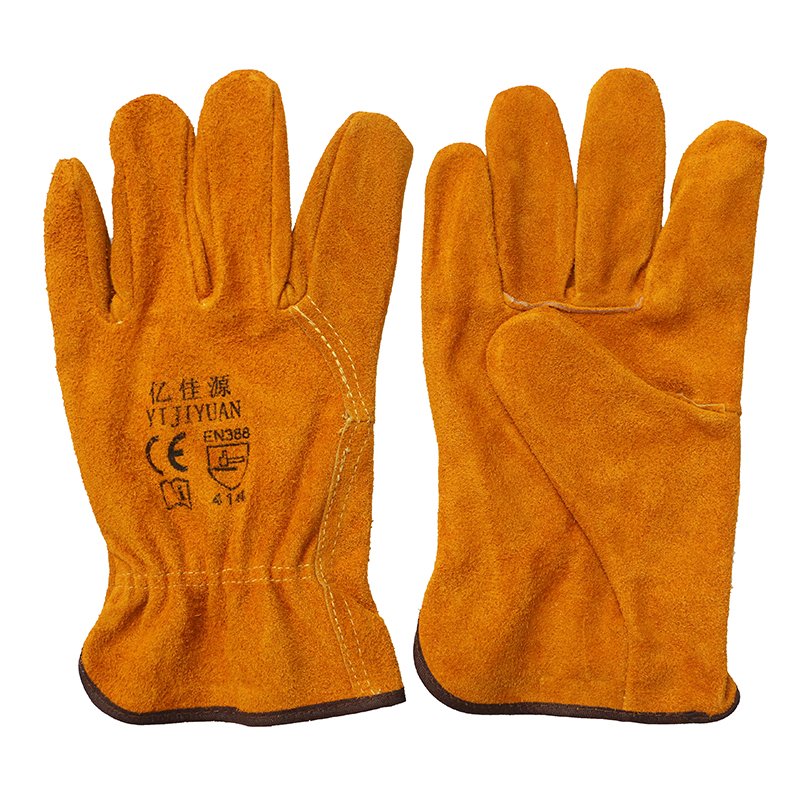 Wing Thumb Cow Split Leather Industrial Work Gloves Hand Protective Driver Gloves