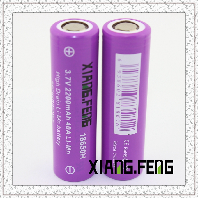 3.7V Xiangfeng 18650 2200mAh 40A Imr Rechargeable Lithium Battery Power Battery