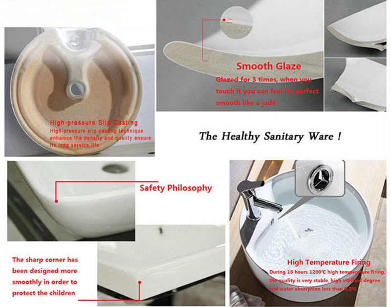 Wholesale Popular American/Canadian Design Ceramic Countertop Basin/Vessel (A-SN103)