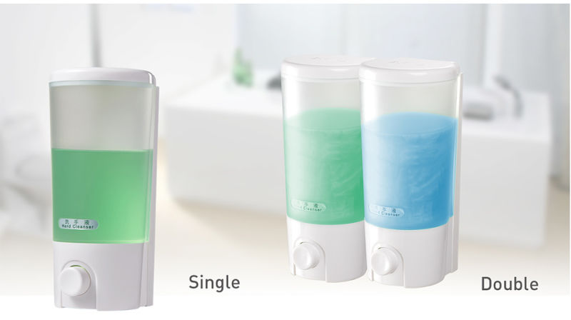 400ml*2 Double Soap Dispenser, Hotel Bathroom Shampoo Dispenser (V-9102)