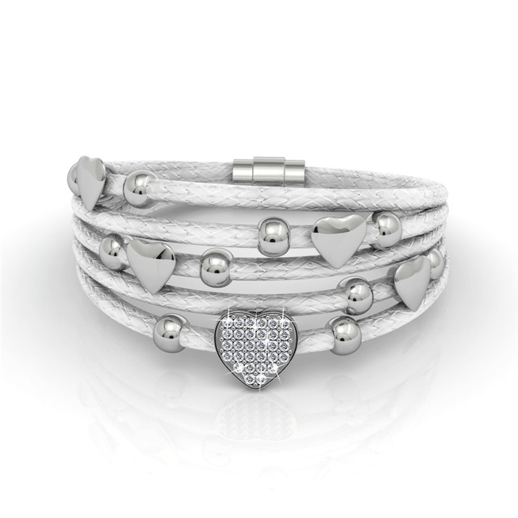 Destiny Jewellery Crystal From Swarovski Leather Love Bracelet