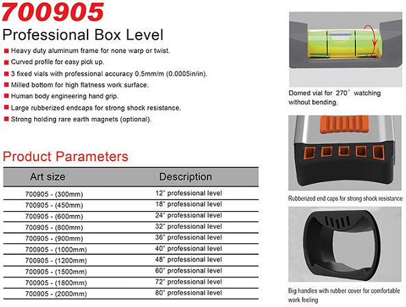 Construction, Aluminum Frame Professional Box Level