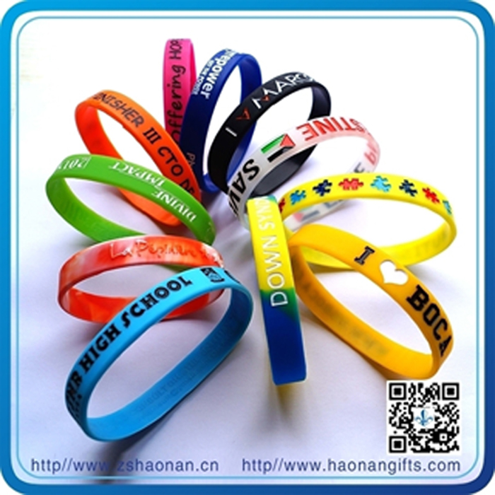 Cheap Giveaways Bulk Silicone Wristbands (HN-SB-007)