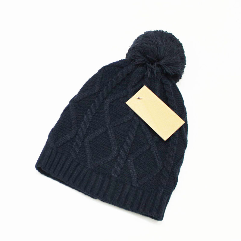 Unisex Knitted Cable Diamond Print Winter Warm Hat Beanie (HW148)