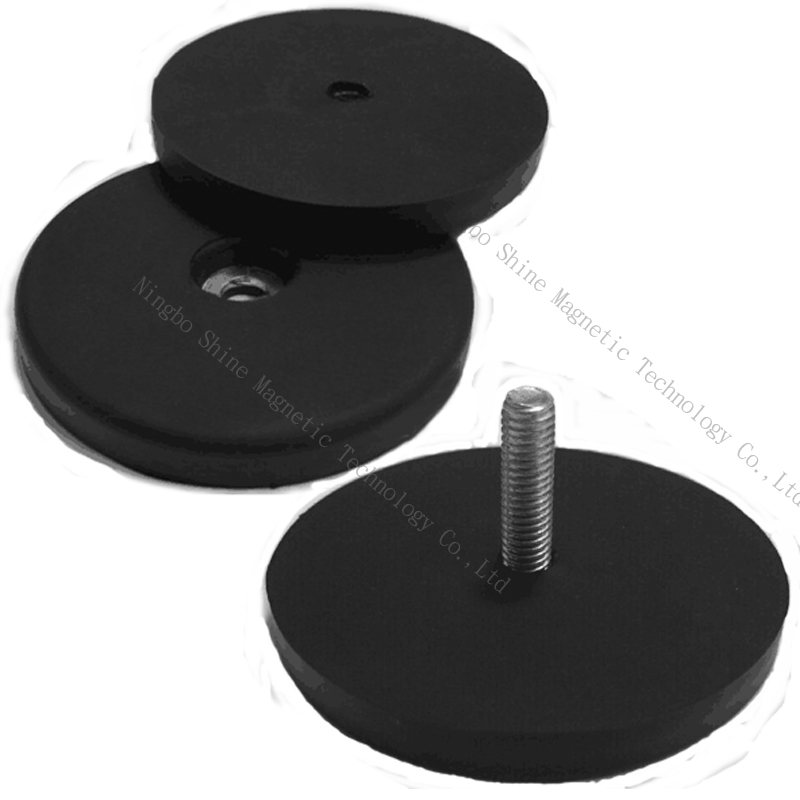 Round Base Magnet/ Holding Magnet Rubber Coated D43/ D66/ D88mm