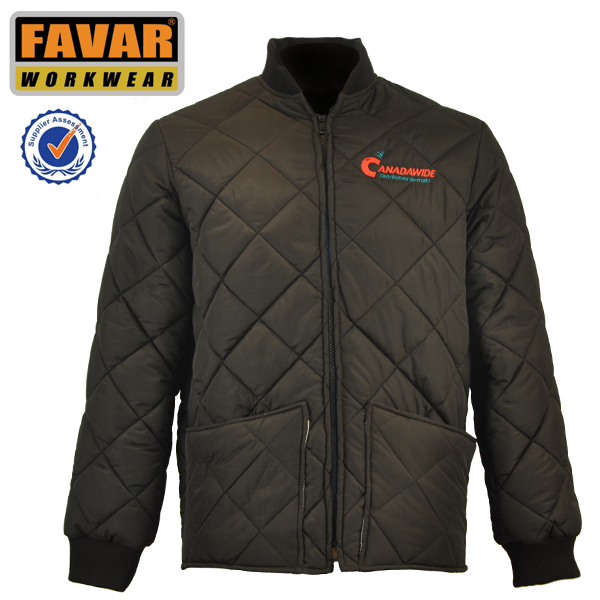 Workwear Polyester Pongee Waterproof Dimond Quilted Waterproof Work Jacket Workwear Winter Jackets