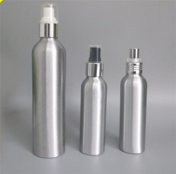 Sliver Aluminum Bottle with Black Sprayer (AB-011)