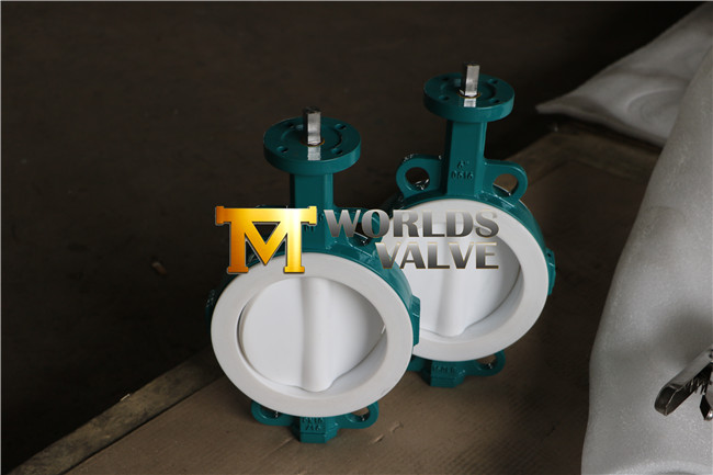 ANSI Ci Split Body PTFE Seated Wafer Butterfly Valve