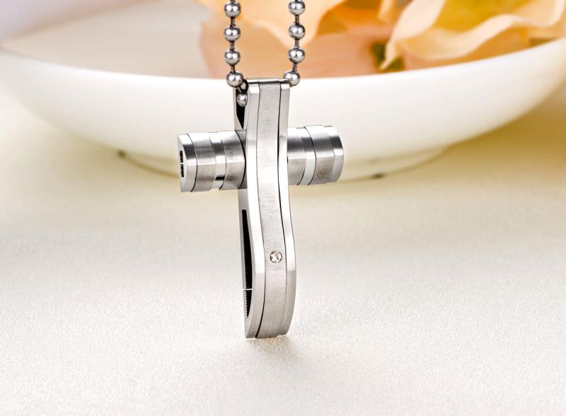 Hdx Stainless Steel Jewelry Diamond Cross Pendant