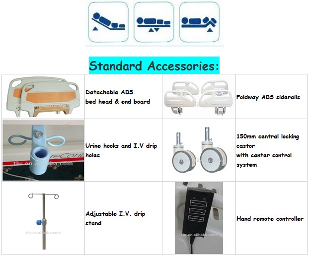 Three Function Hospital Electric Bed