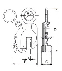 1ton to 5 Ton Universal Vertical Lifting Clamp (VLC-A)