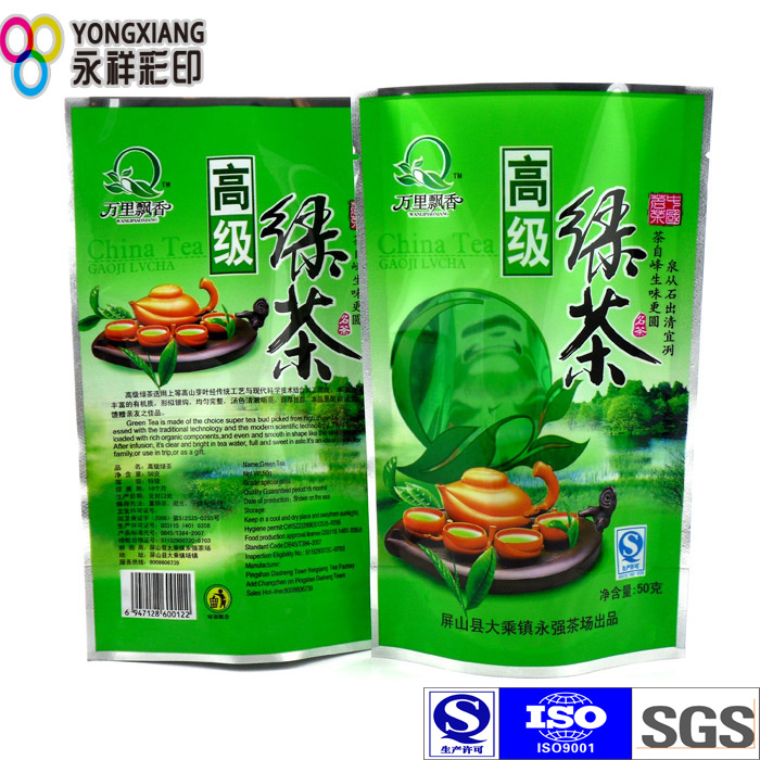 Stand-up Special Foil Tea /Coffee Plastic Packaging Bag with Food Grade