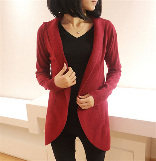 Hot Sale Fashion High Quality Ladies Knitwear Long Casual Slim Fitting Knitting Women's Cardigan