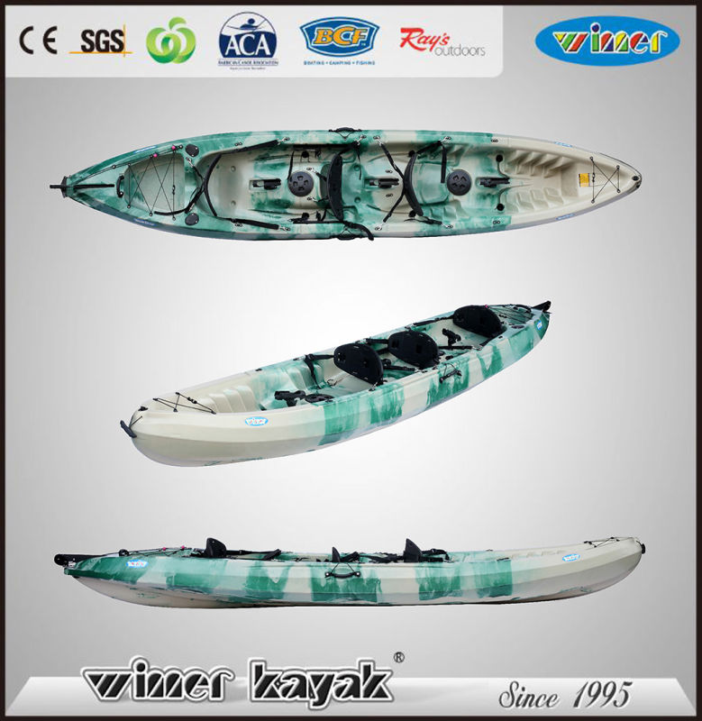 3 Paddlers (Max) and No Inflatable PE Material Hull Kayak