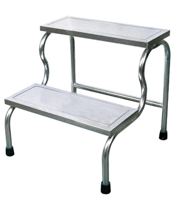 Stainless Steel Footstool with Single Steps