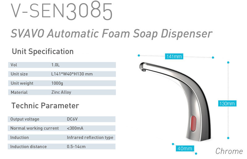 Lavatory Mounted Automatic Soap Dispenser (V-SEN3085)