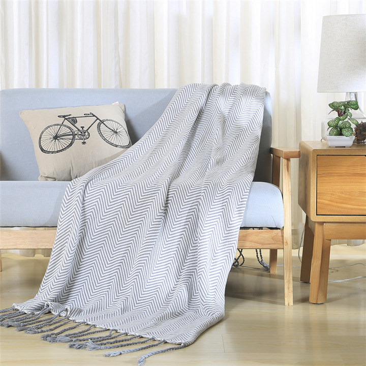 100 % Cotton Knit Throw Soft Blanket