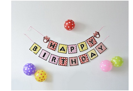 Birthday Party Alphabetic String Banners, Hung Creative Dance Decor Banners