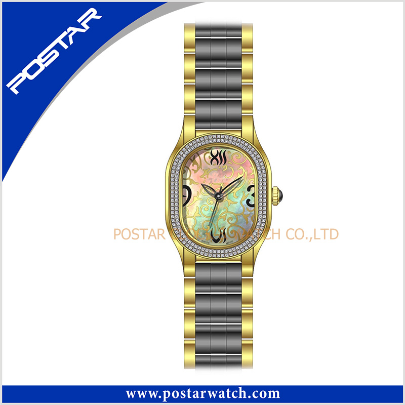 Multicolor Fashion Stainless Steel Watch Quartz Watch in IP Brown Plating