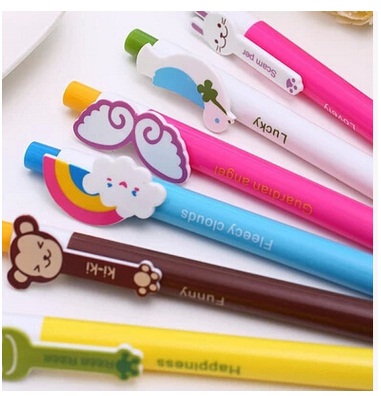 Promotional Cheap Rainbow Ballpoint Pen, Cute Cartoon Ball-Point Pen Multicolor Wholesale