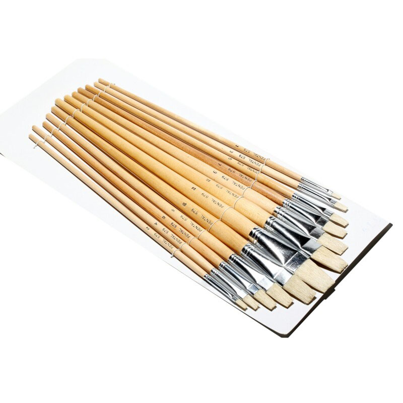 12PCS Wooden Handle Artist Brush Set (579)