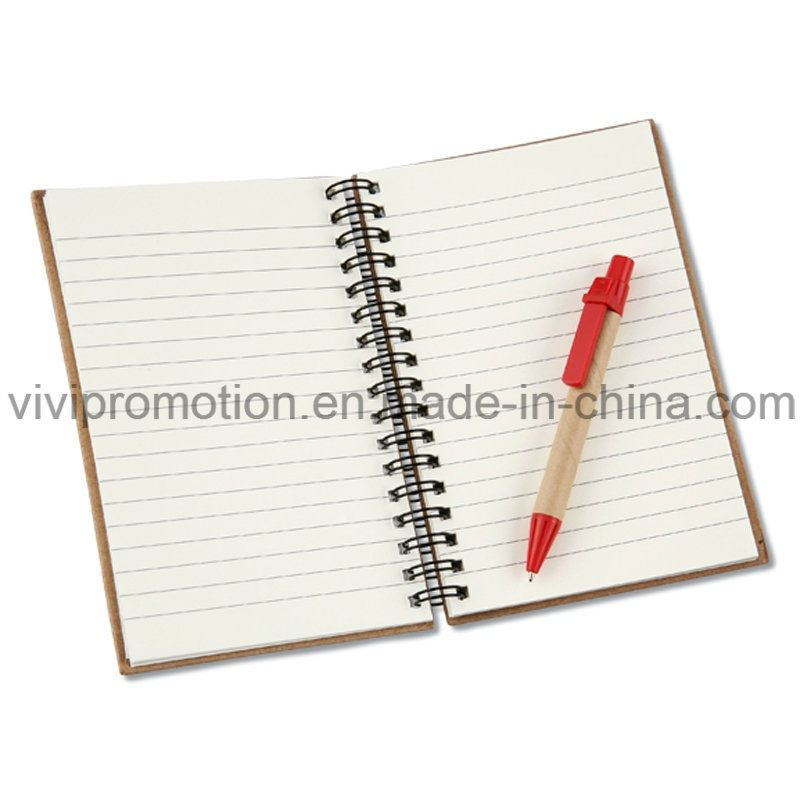 Best Selling Customized Kraft Paper Cover Spiral Notebook (SNB123)