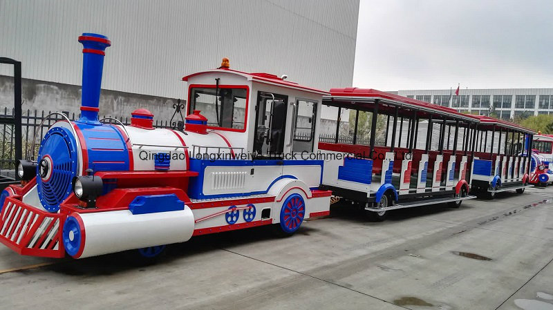 China, City, Outdoor, Tourist, Park, Diesel, Trackless, Christmas Tourist Fun Train